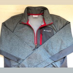 MEN's Columbia Gray Half-Zip Pullover Sportswear Sweater